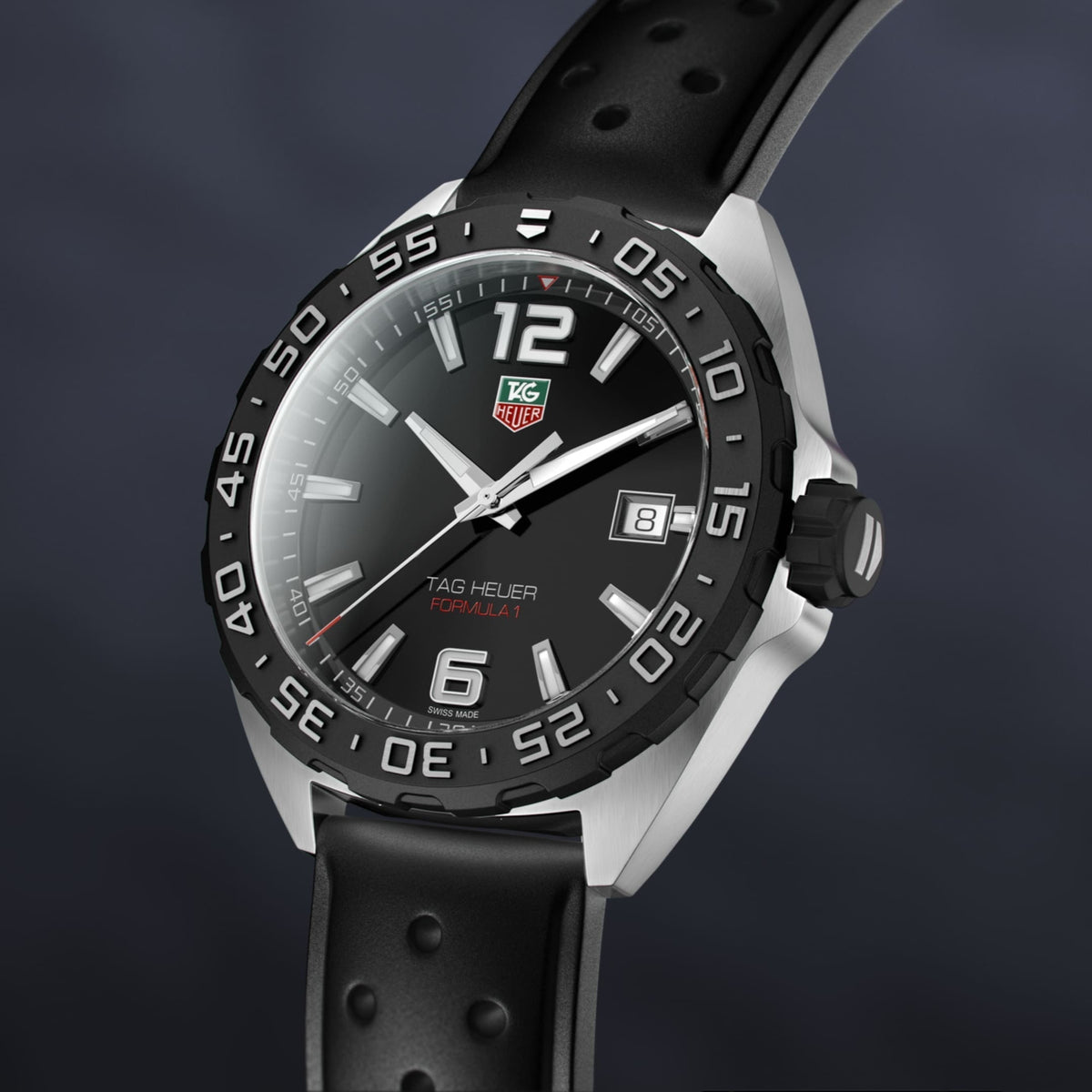 Shop Authentic Tag Heuer Formula 1 Quartz Black Dial Black Rubber Strap Watch for Men - WAZ1110.FT8023 - Luxxuri