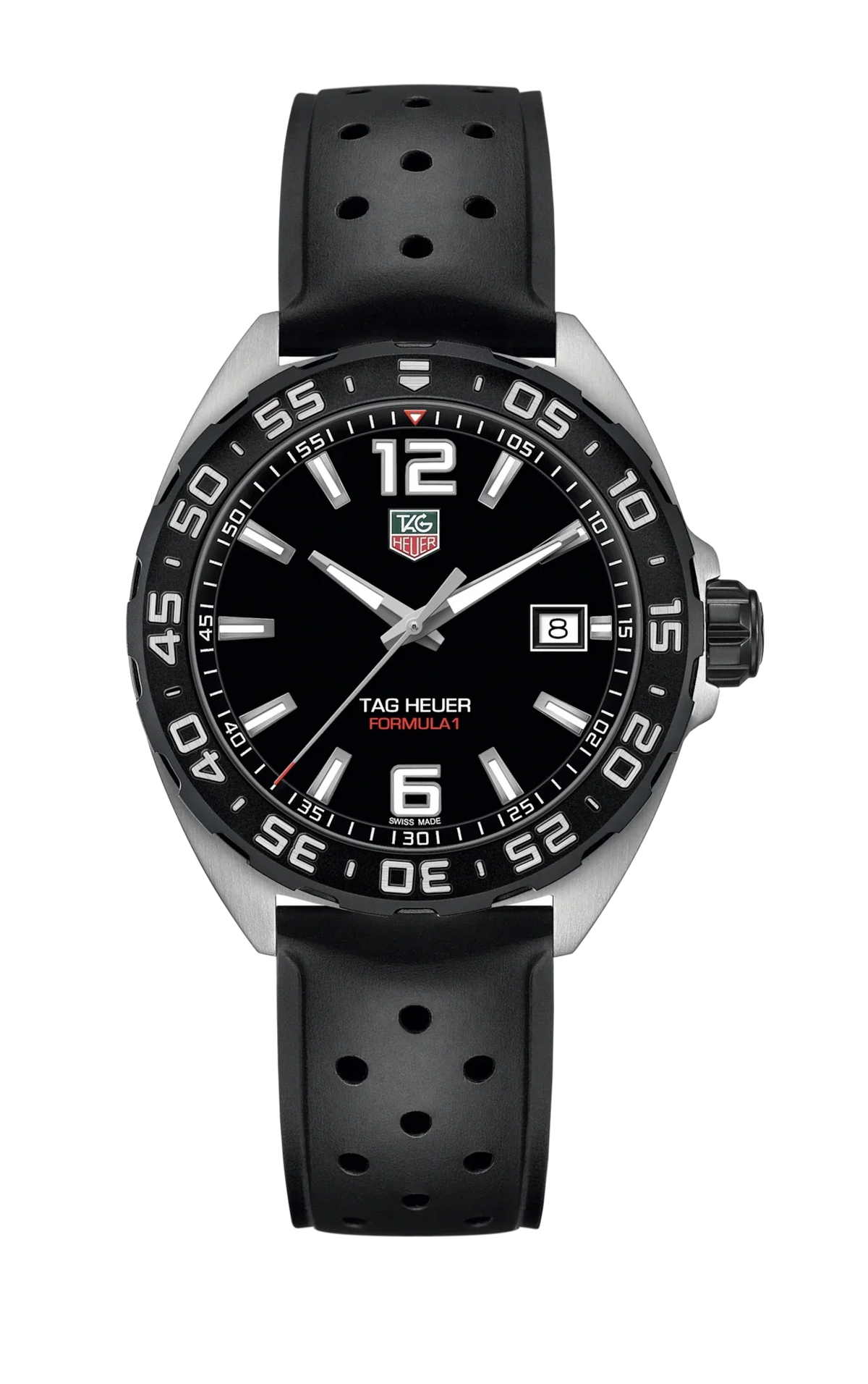 Shop Authentic Tag Heuer Formula 1 Quartz Black Dial Black Rubber Strap Watch for Men - WAZ1110.FT8023 - Luxxuri