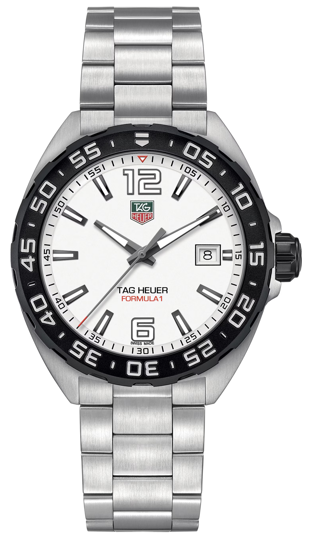 Shop Authentic Tag Heuer Formula 1 White Dial Silver Steel Strap Watch for Men - WAZ1111.BA0875 - Luxxuri