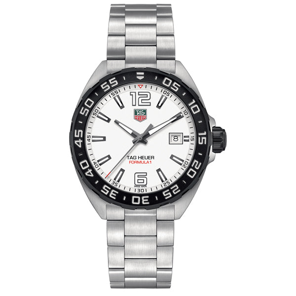 Shop Authentic Tag Heuer Formula 1 White Dial Silver Steel Strap Watch for Men - WAZ1111.BA0875 - Luxxuri