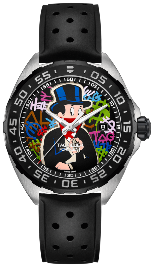 Shop Authentic Tag Heuer Formula 1 Alec Monopoly Special Edition Black Rubber Strap Watch for Men - WAZ1117.FT8023 - Luxxuri
