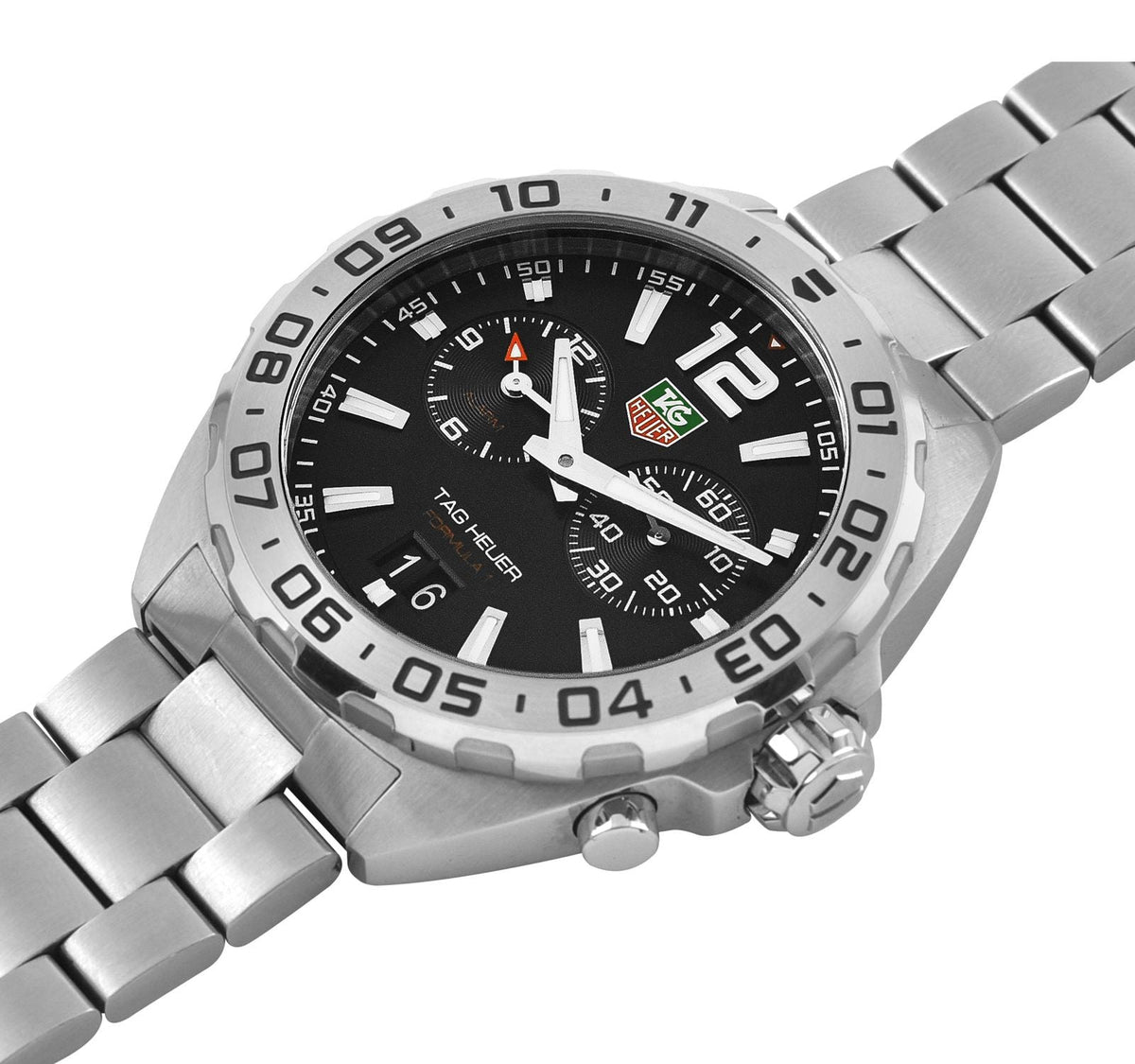 Shop Authentic Tag Heuer Formula 1 Black Dial Silver Steel Strap Watch for Men - WAZ111A.BA0875 - Luxxuri