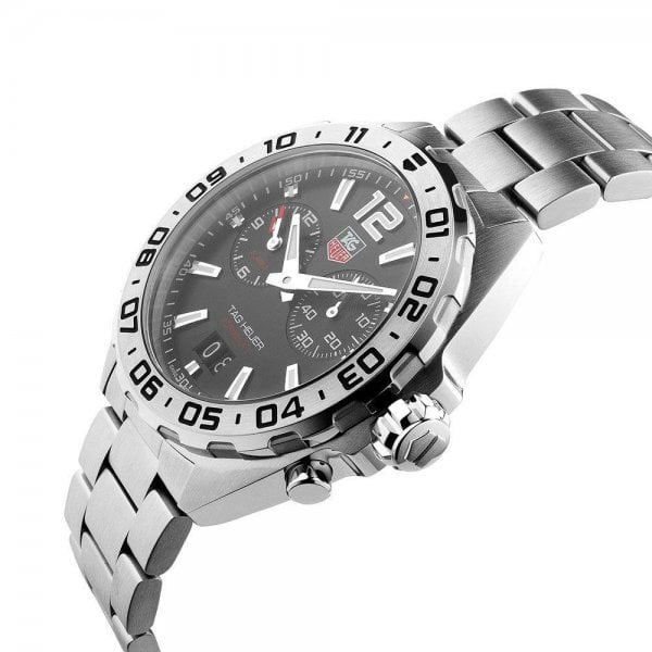 Shop Authentic Tag Heuer Formula 1 Black Dial Silver Steel Strap Watch for Men - WAZ111A.BA0875 - Luxxuri