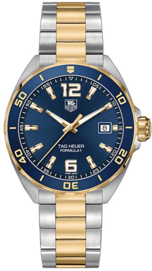 Shop Authentic Tag Heuer Formula 1 Analog Blue Dial Two Tone Steel Strap Watch for Men - WAZ1120.BB0879 - Luxxuri