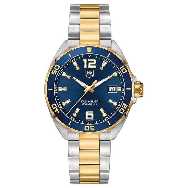 Shop Authentic Tag Heuer Formula 1 Analog Blue Dial Two Tone Steel Strap Watch for Men - WAZ1120.BB0879 - Luxxuri
