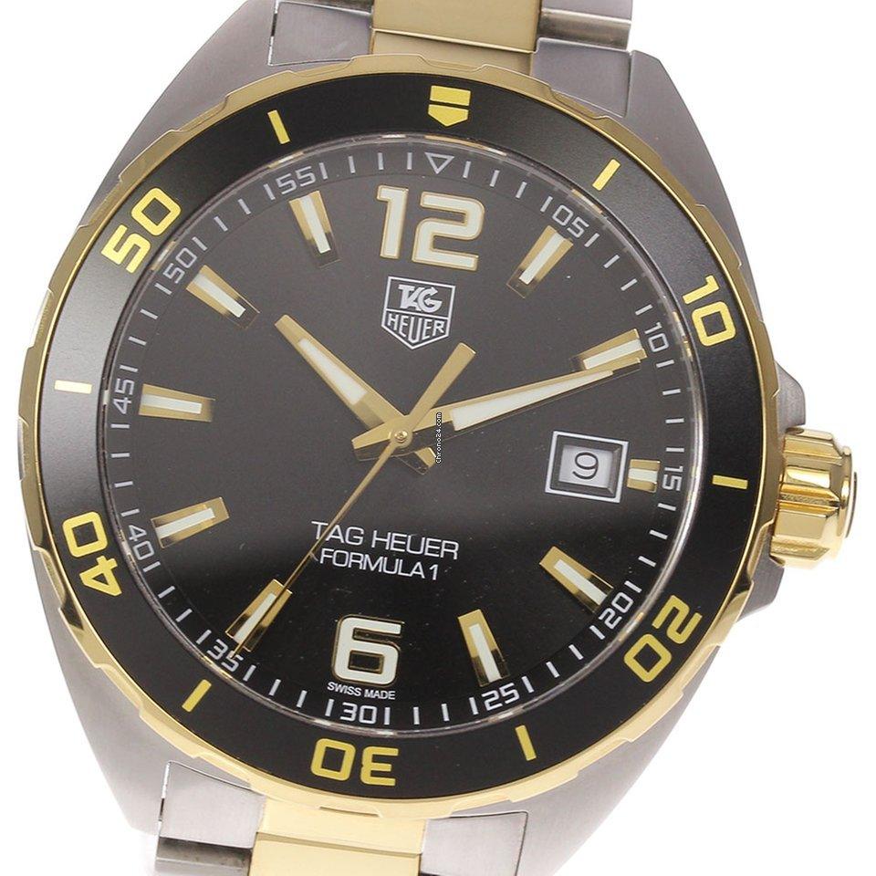Shop Authentic Tag Heuer Formula 1 Quartz Black Dial Two Tone Steel Strap Watch for Men - WAZ1121.BB0879 - Luxxuri
