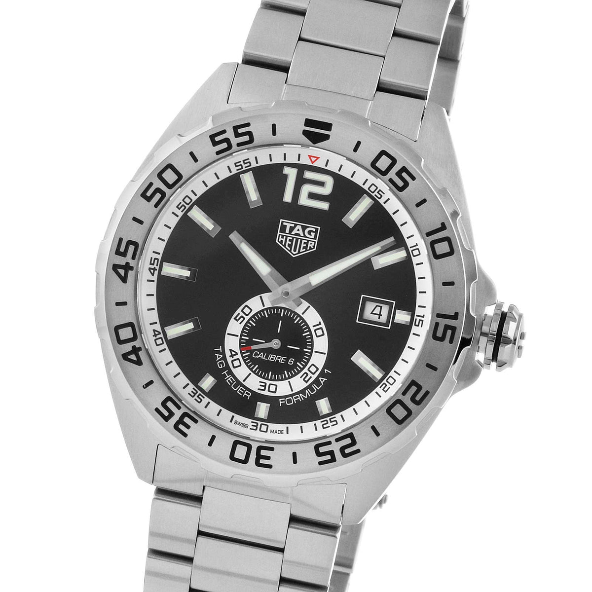 Shop Authentic Tag Heuer Formula 1 Automatic Black Dial Silver Steel Strap Watch for Men - WAZ2012.BA0842 - Luxxuri