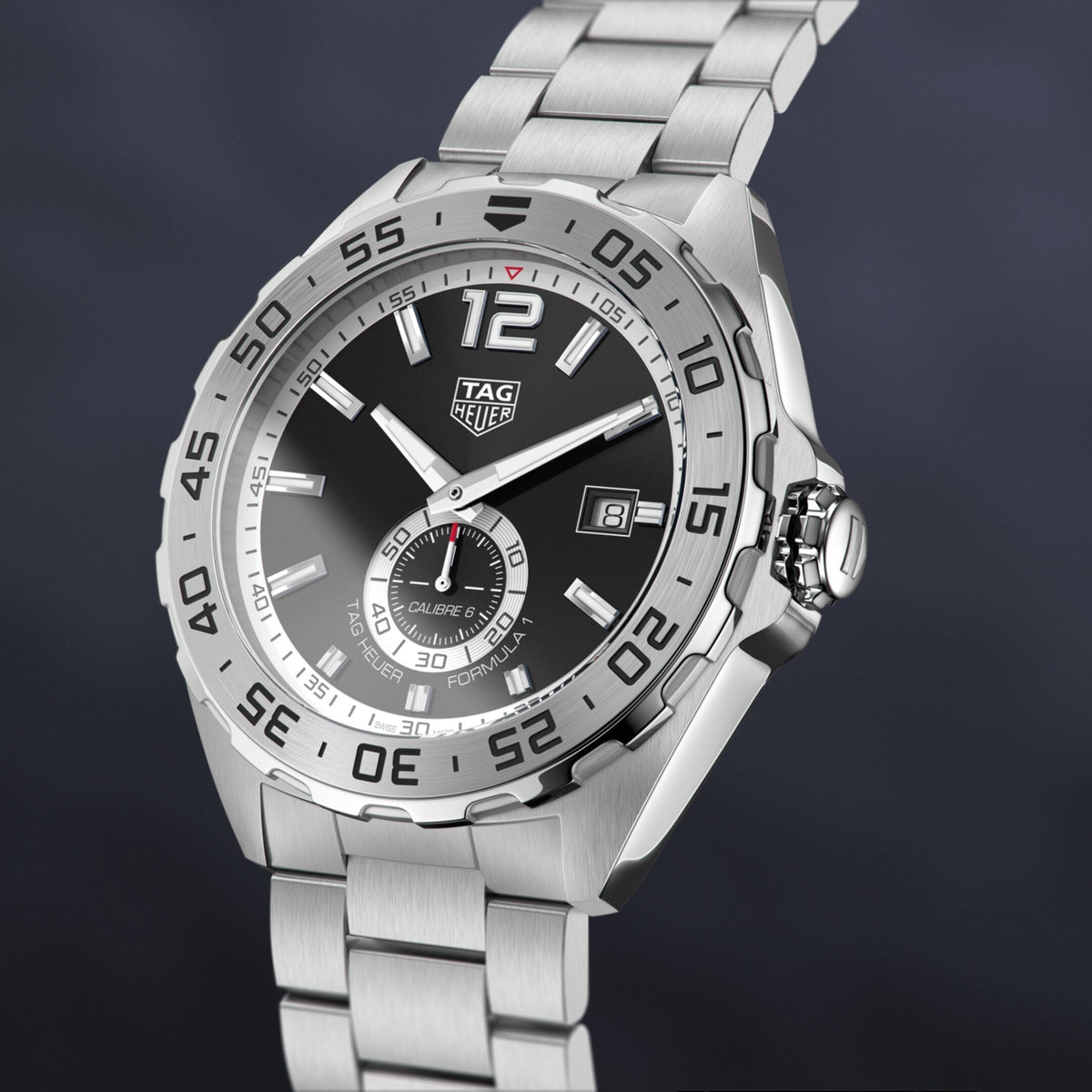 Shop Authentic Tag Heuer Formula 1 Automatic Black Dial Silver Steel Strap Watch for Men - WAZ2012.BA0842 - Luxxuri
