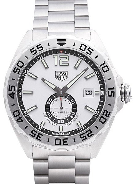 Shop Authentic Tag Heuer Formula 1 Calibre 6 Automatic White Dial Silver Steel Strap Watch for Men - WAZ2013.BA0842 - Luxxuri