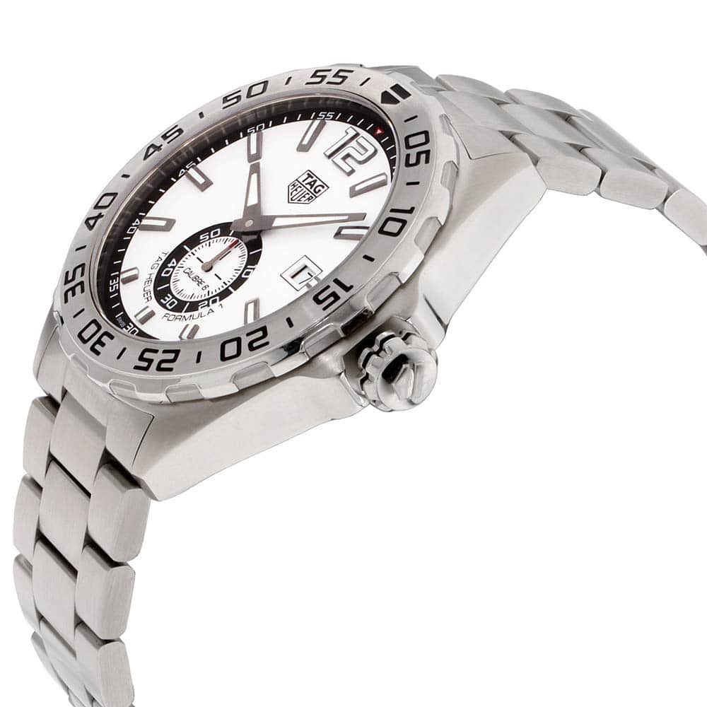 Shop Authentic Tag Heuer Formula 1 Calibre 6 Automatic White Dial Silver Steel Strap Watch for Men - WAZ2013.BA0842 - Luxxuri