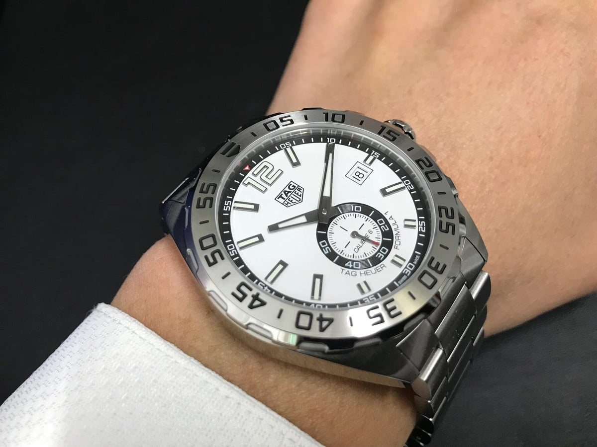 Shop Authentic Tag Heuer Formula 1 Calibre 6 Automatic White Dial Silver Steel Strap Watch for Men - WAZ2013.BA0842 - Luxxuri