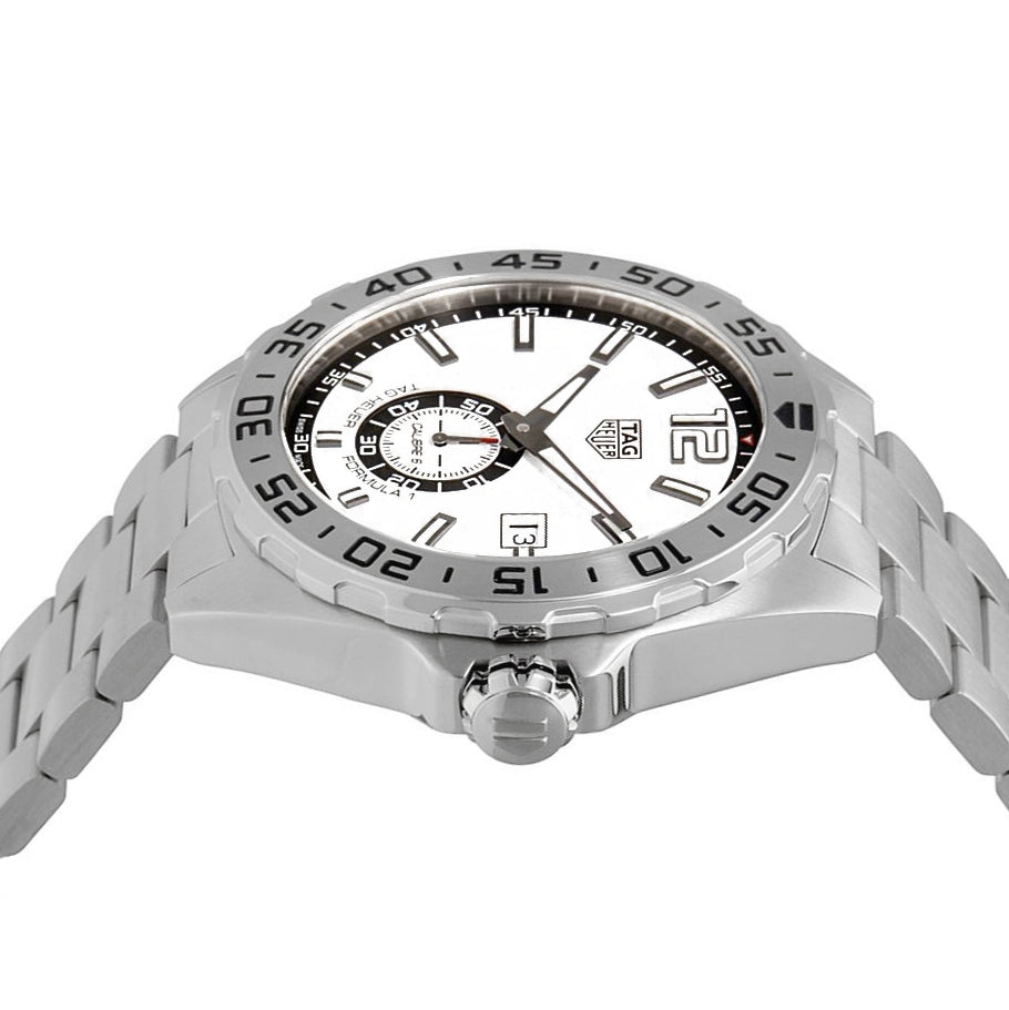 Shop Authentic Tag Heuer Formula 1 Calibre 6 Automatic White Dial Silver Steel Strap Watch for Men - WAZ2013.BA0842 - Luxxuri