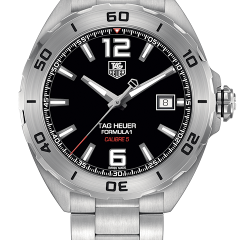 Shop Authentic Tag Heuer Formula 1 Automatic Black Dial Silver Steel Strap Watch for Men - WAZ2113.BA0875 - Luxxuri