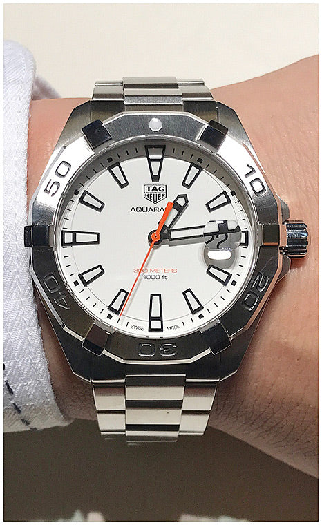 Shop Authentic Tag Heuer Aquaracer White Dial Watch for Men - WBD1111.BA0928 - Luxxuri