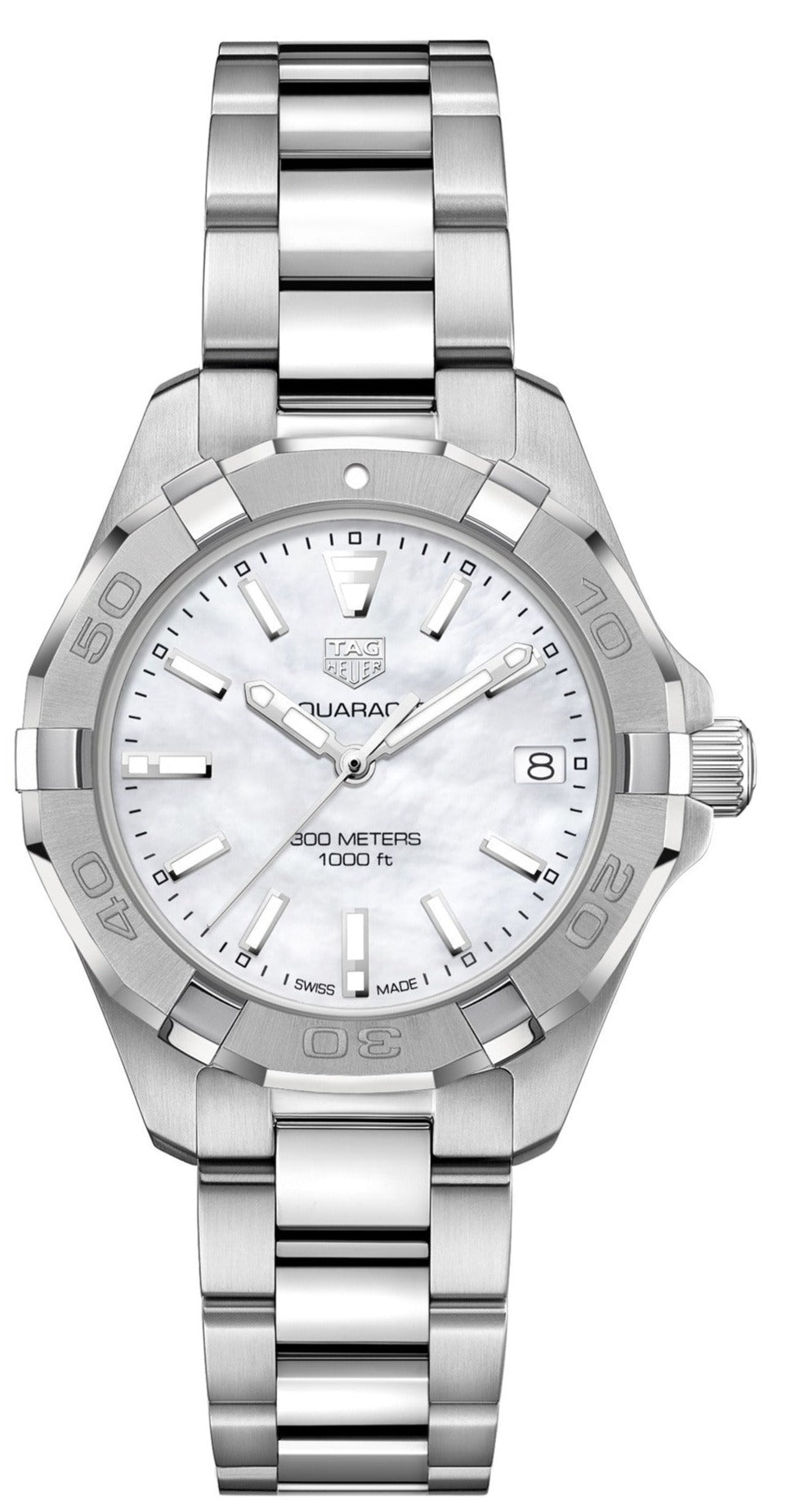 Shop Authentic Tag Heuer Aquaracer White Mother of Pearl Dial Watch for Women - WBD1311.BA0740 - Luxxuri