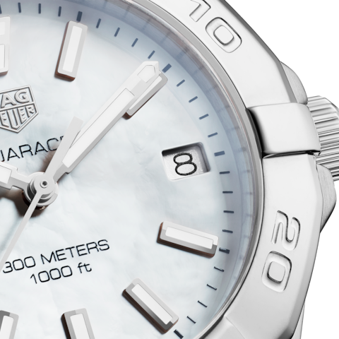 Shop Authentic Tag Heuer Aquaracer White Mother of Pearl Dial Watch for Women - WBD1311.BA0740 - Luxxuri