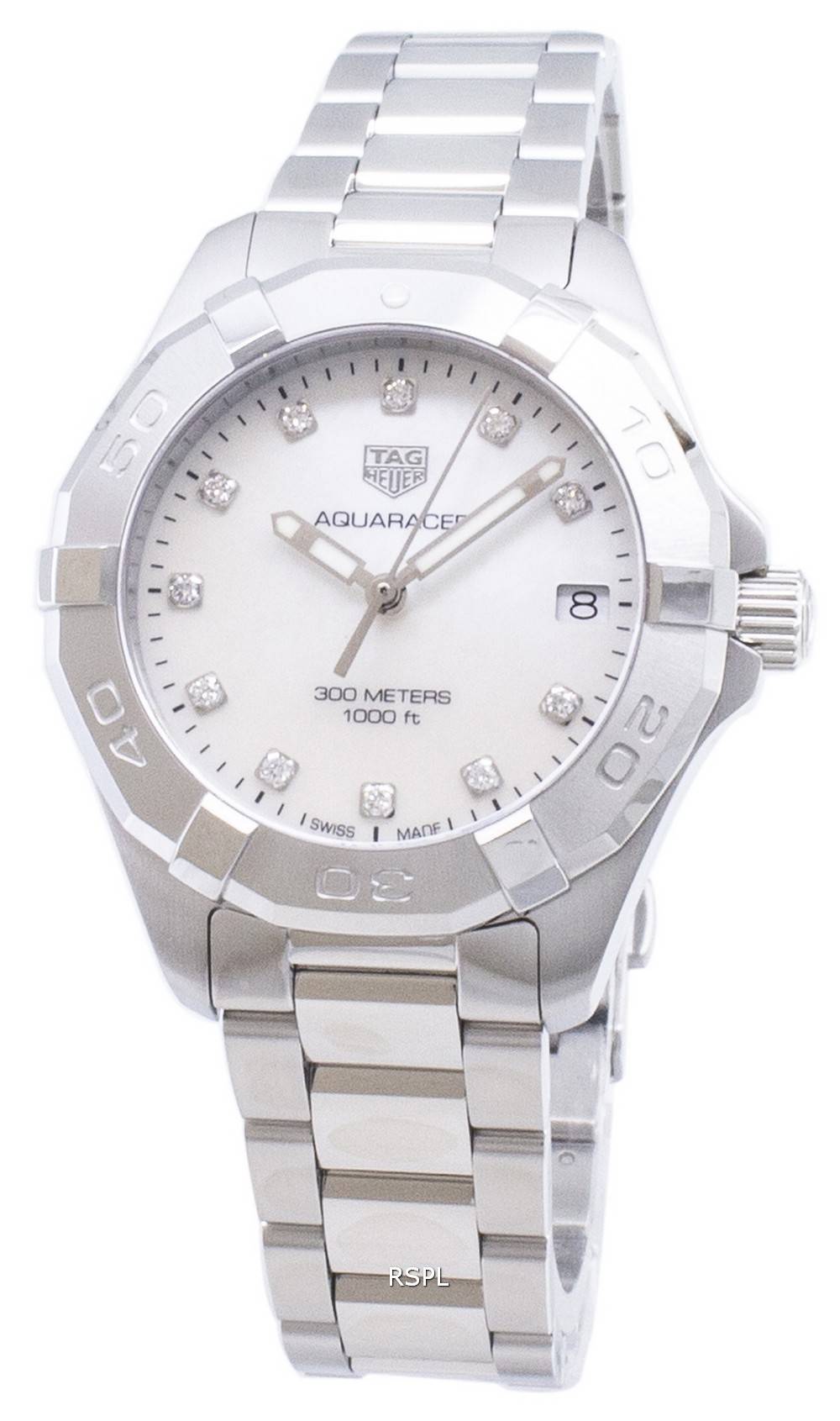 Shop Authentic Tag Heuer Aquaracer White Mother of Pearl Dial Watch for Women - WBD1314.BA0740 - Luxxuri
