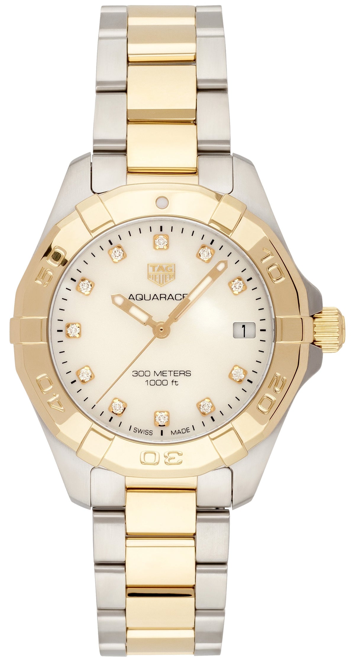 Shop Authentic Tag Heuer Aquaracer White Mother of Pearl Dial Watch for Women - WBD1322.BB0320 - Luxxuri
