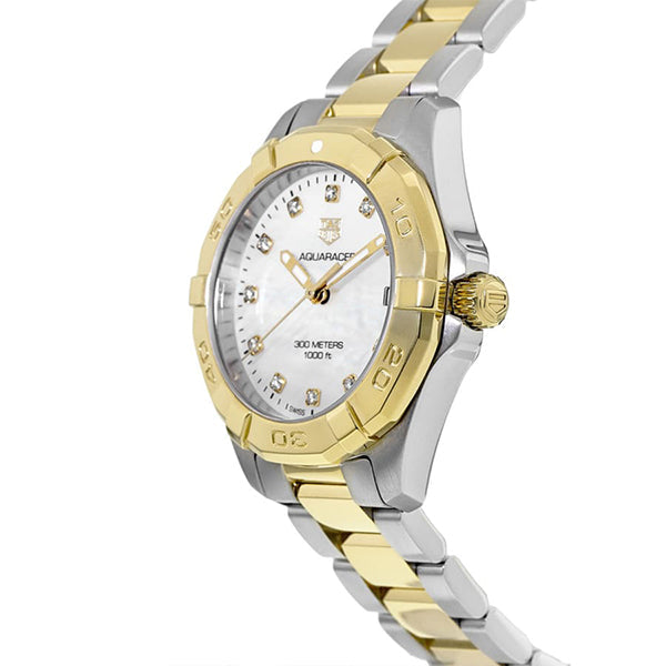 Shop Authentic Tag Heuer Aquaracer White Mother of Pearl Dial Watch for Women - WBD1322.BB0320 - Luxxuri