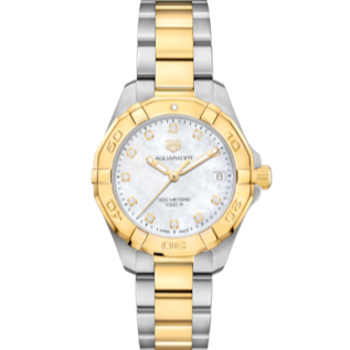 Shop Authentic Tag Heuer Aquaracer White Mother of Pearl Dial Watch for Women - WBD1322.BB0320 - Luxxuri