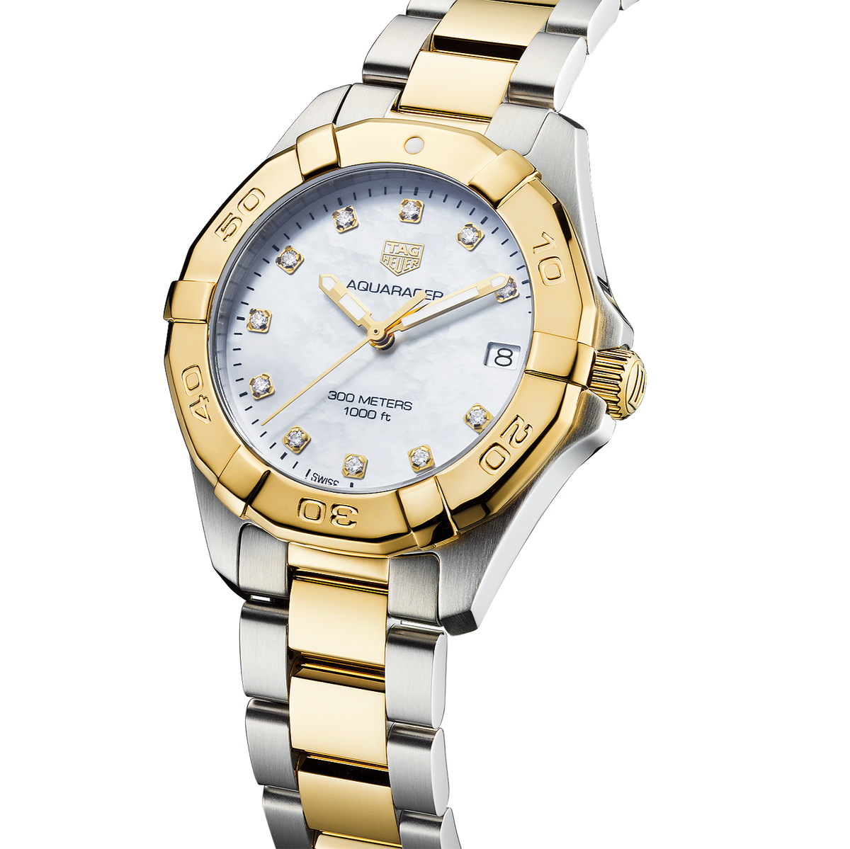 Shop Authentic Tag Heuer Aquaracer White Mother of Pearl Dial Watch for Women - WBD1322.BB0320 - Luxxuri