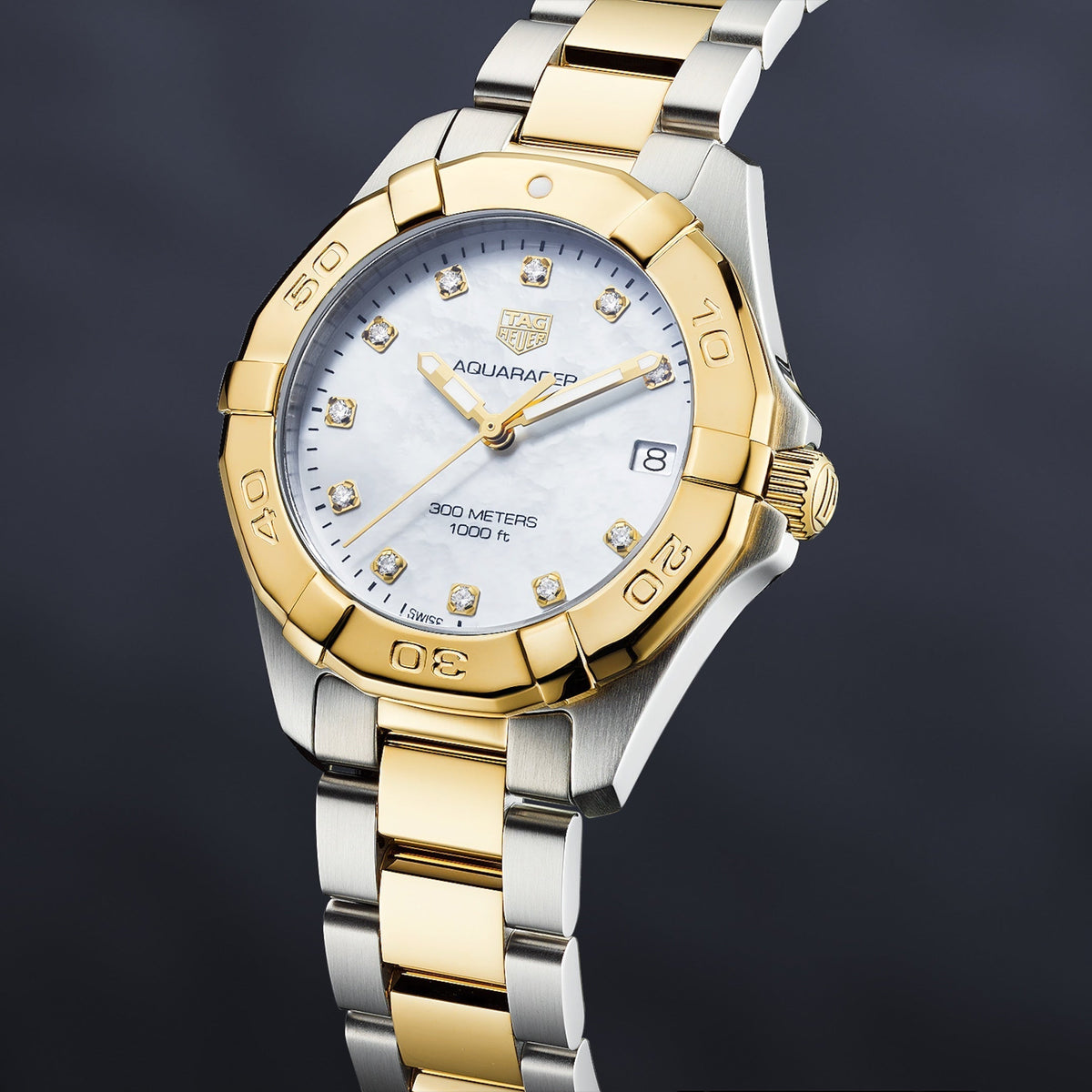 Shop Authentic Tag Heuer Aquaracer White Mother of Pearl Dial Watch for Women - WBD1322.BB0320 - Luxxuri