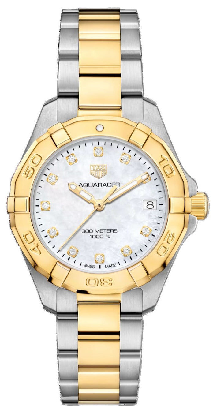 Shop Authentic Tag Heuer Aquaracer White Mother of Pearl Dial Watch for Women - WBD1322.BB0320 - Luxxuri