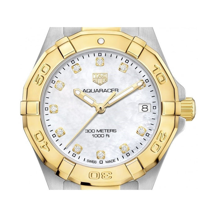 Shop Authentic Tag Heuer Aquaracer White Mother of Pearl Dial Watch for Women - WBD1322.BB0320 - Luxxuri