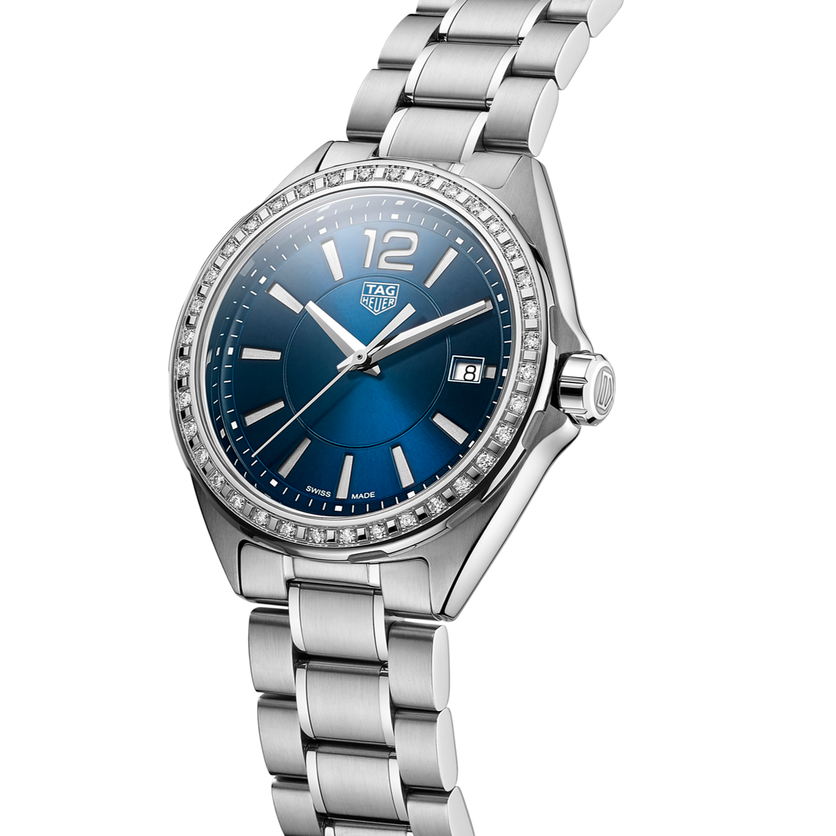 Shop Authentic Tag Heuer Formula 1 Quartz Diamonds Blue Dial Silver Steel Strap Watch for Women - WBJ1316.BA0666 - Luxxuri