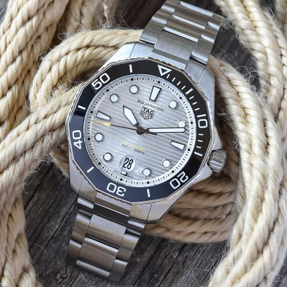 Shop Authentic Tag Heuer Aquaracer Professional 300 Automatic Silver Dial Silver Steel Strap Watch for Men - WBP201C.BA0632 - Luxxuri