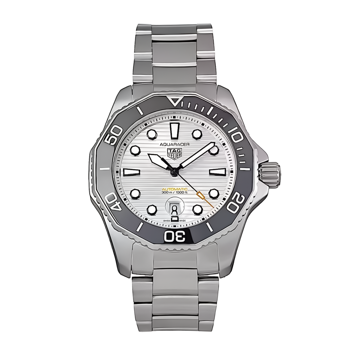 Shop Authentic Tag Heuer Aquaracer Professional 300 Automatic Silver Dial Silver Steel Strap Watch for Men - WBP201C.BA0632 - Luxxuri