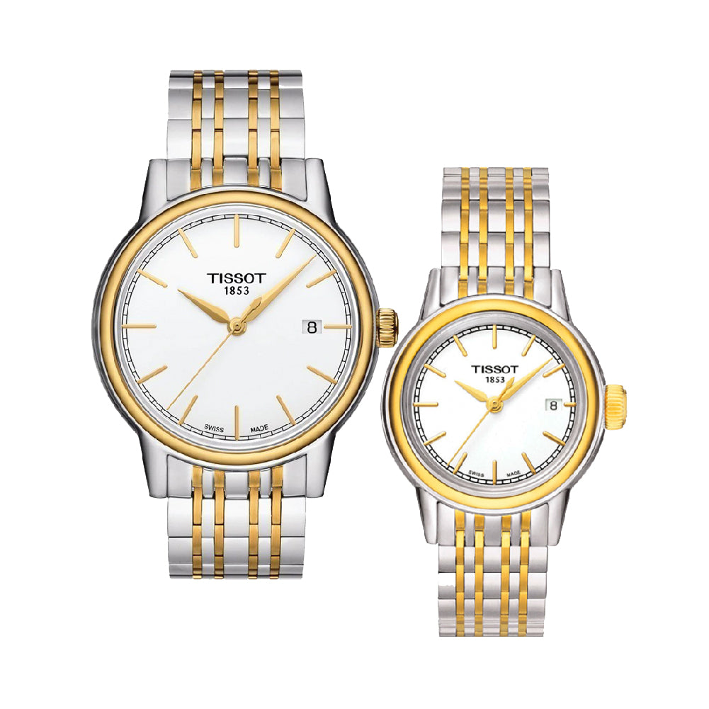 Shop Authentic Tissot T Classic Carson Quartz White Dial Two Tone Steel Strap Watch for Men - T085.410.22.011.00 - Luxxuri