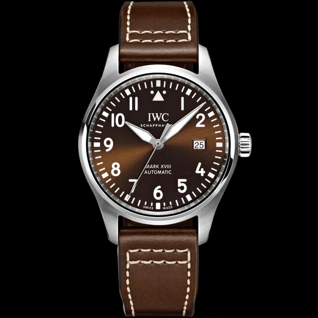 Shop Authentic IWC Pilot's Watch Mark XVII Edition "Antoine De Saint Exupery" Brown Dial Brown Leather Strap Watch for Men - IW327003 - Luxxuri