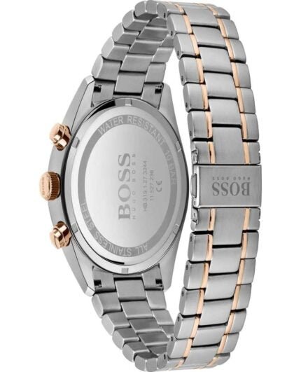 Hugo Boss Jet Chronograph Silver Dial Two Tone Steel Strap Watch for Men - 1513385