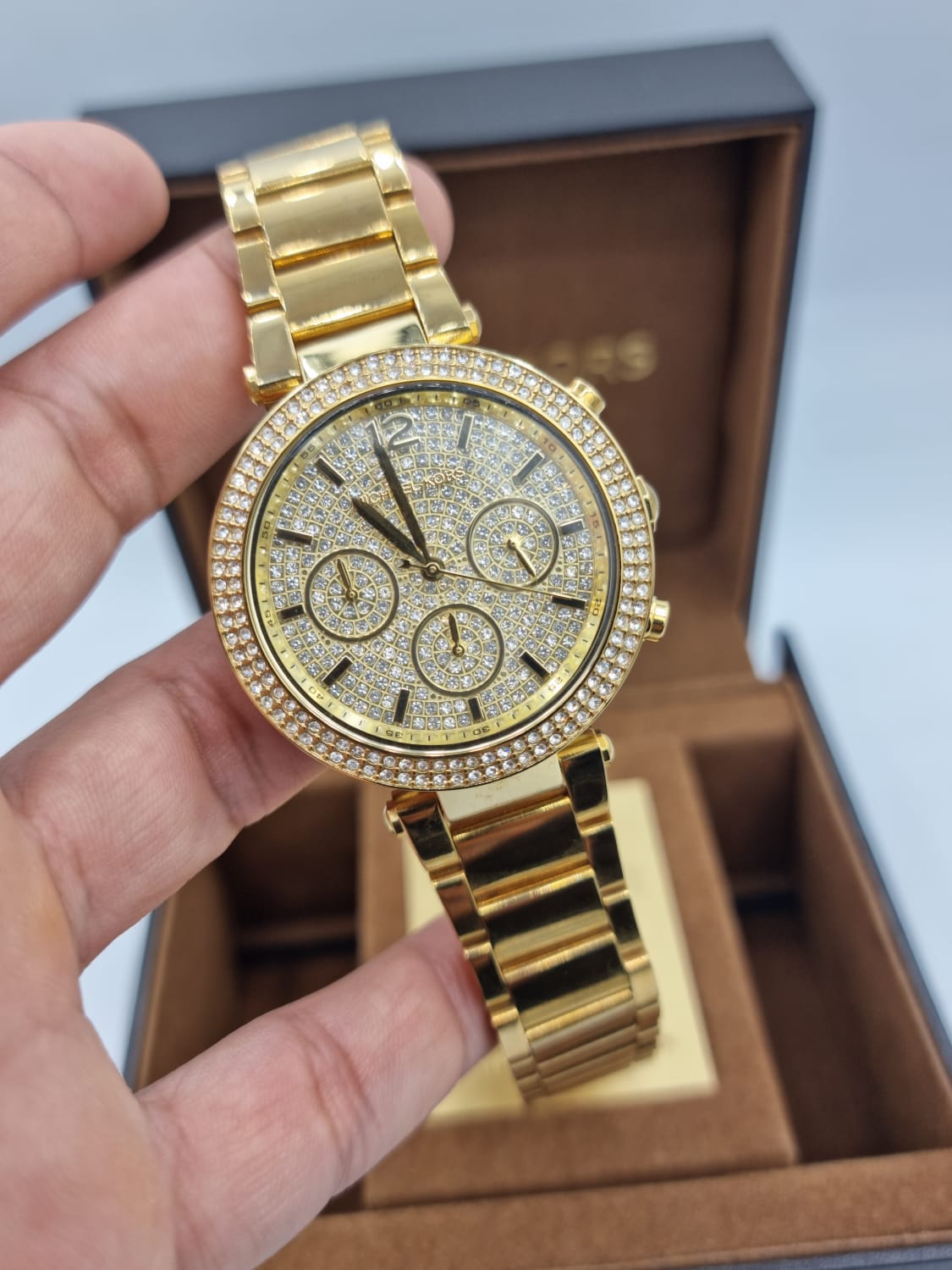 Shop Authentic Michael Kors Parker Gold Dial Gold Steel Strap Watch for Women - MK5856 - Luxxuri