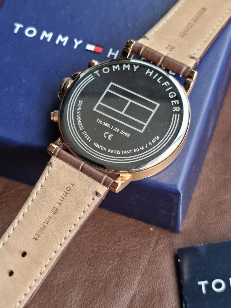 Tommy Hilfiger Daniel Black Dial Black Leather Strap Watch for Men - 1710379