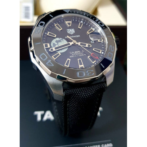 Shop Authentic Tag Heuer Aquaracer Moon Black Dial Watch for Men - WAY201J.FC6370 - Luxxuri