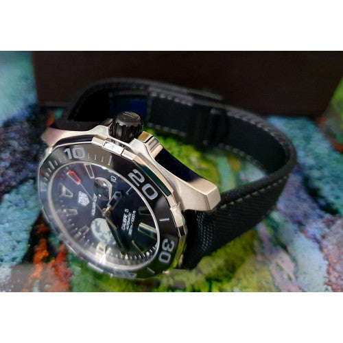 Shop Authentic Tag Heuer Aquaracer Moon Black Dial Watch for Men - WAY201J.FC6370 - Luxxuri