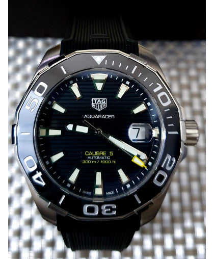 Shop Authentic Tag Heuer Aquaracer Black Dial Watch for Men - WAY201A.FT6142 - Luxxuri