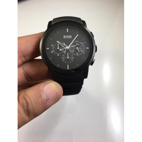 Shop Authentic Hugo Boss Modern Black Dial Black Rubber Strap Watch for Men - 1512639 - Luxxuri