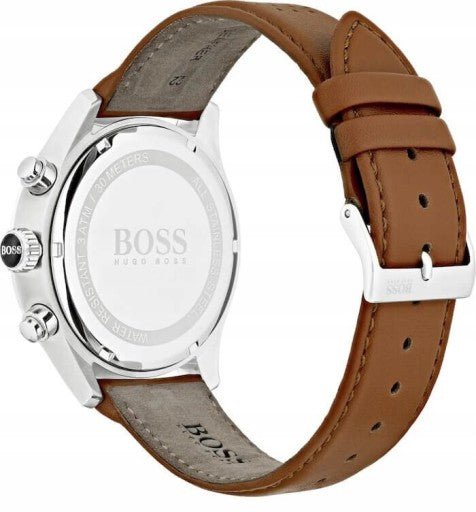 Shop Authentic Hugo Boss Champion White Dial Brown Leather Strap Watch for Men - 1513879 - Luxxuri