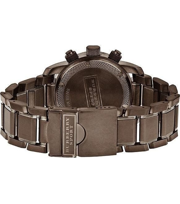 Shop Authentic Burberry Chrono Sport Brown Dial Brown Steel Strap Watch for Men - BU7716 - Luxxuri