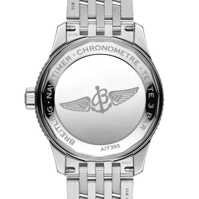 Breitling Navitimer Automatic 35 White Dial Silver Steel Strap Watch for Men - A17395F41G1A1