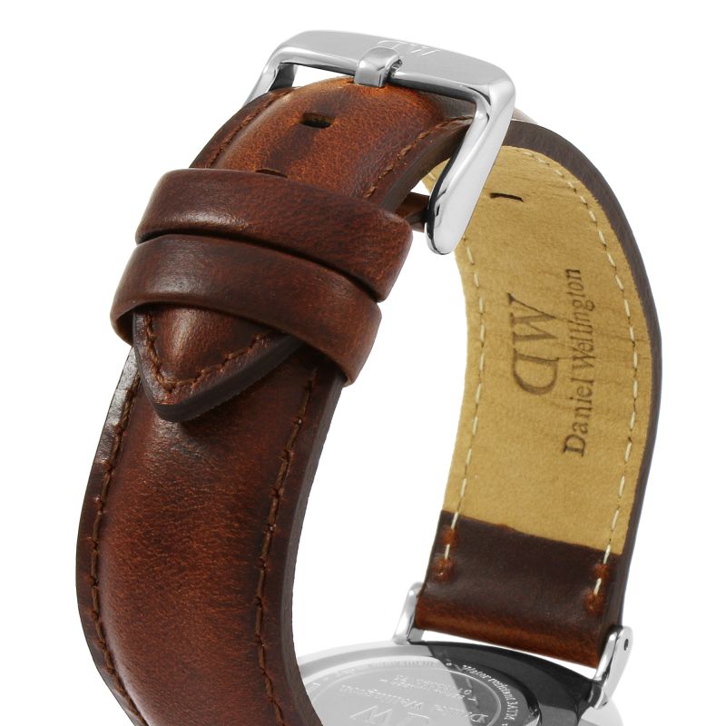 Shop Authentic Daniel Wellington Classic St Mawes Black Dial Brown Leather Strap Watch For Men - DW00100130 - Luxxuri