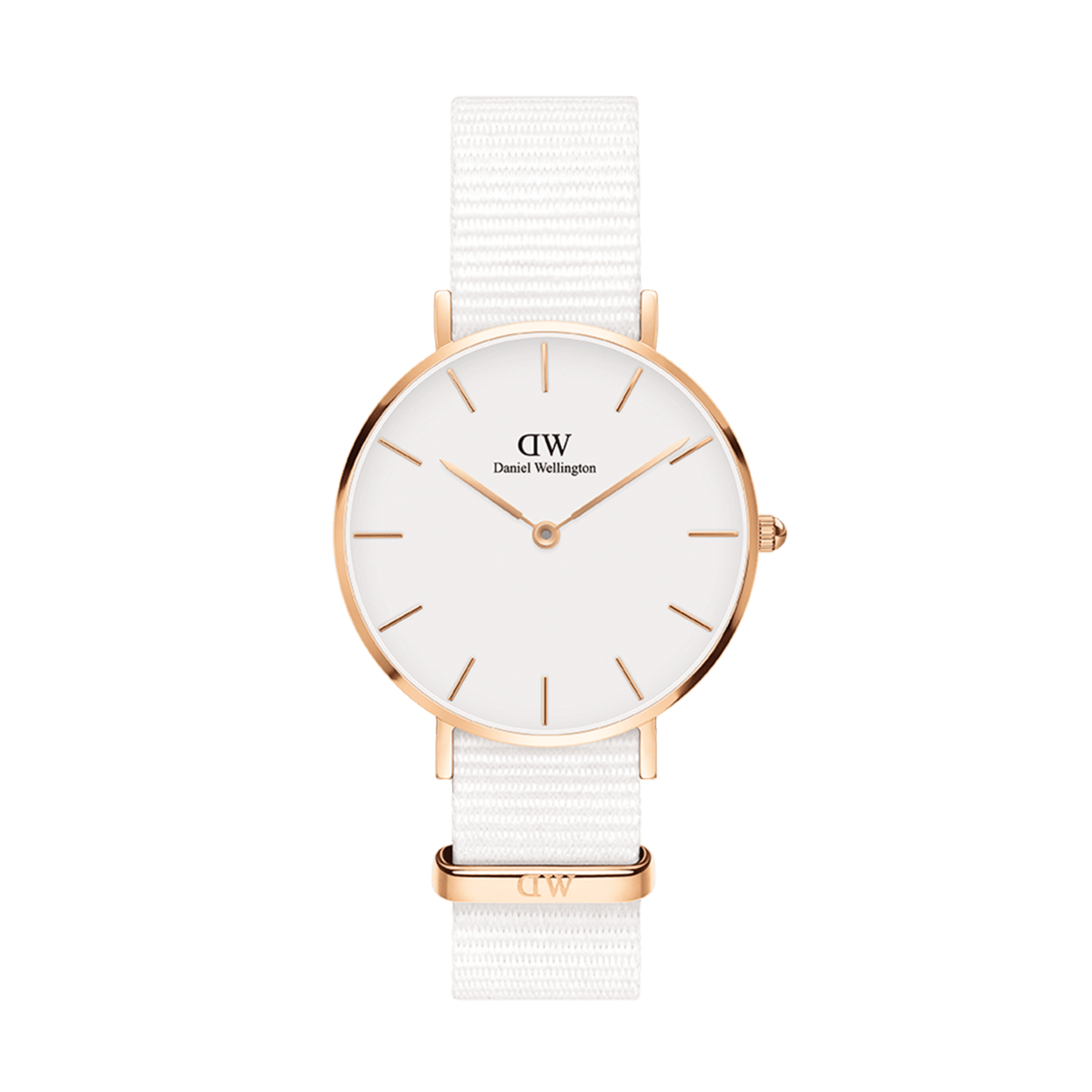 Shop Authentic Daniel Wellington Petite Dover Quartz White Dial White NATO Strap Watch For Women - DW001000313 - Luxxuri