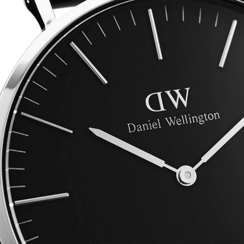 Shop Authentic Daniel Wellington Classic Sheffield Black Dial Black Leather Strap Watch For Women - DW00100145 - Luxxuri