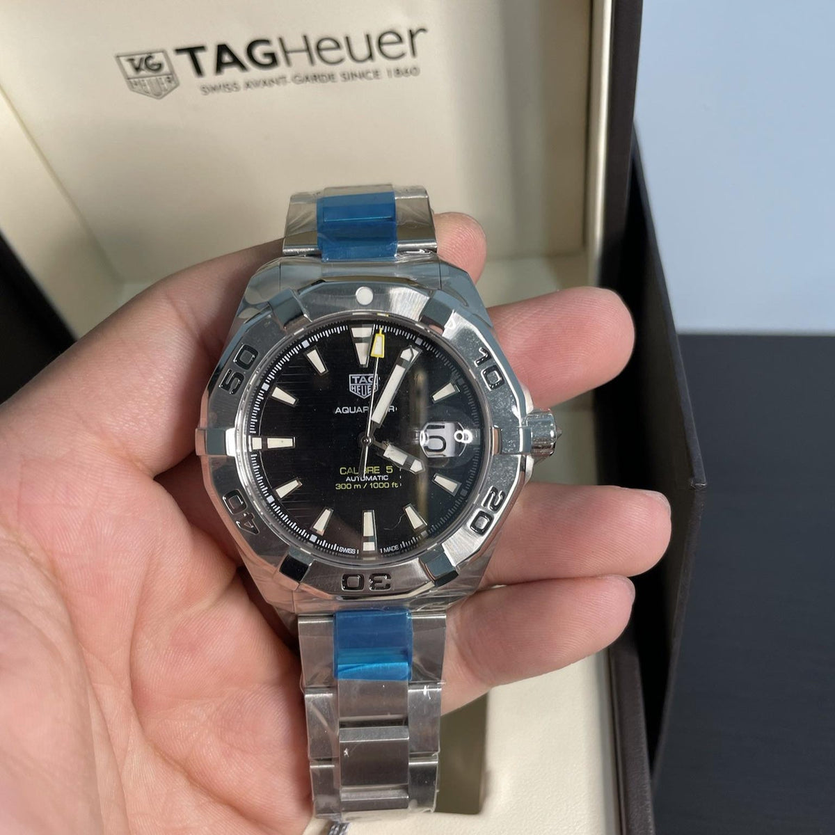 Shop Authentic Tag Heuer Aquaracer Black Dial Watch for Men - WAY2010.BA0927 - Luxxuri