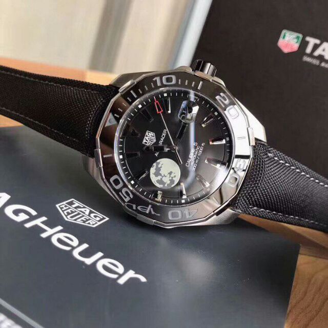 Shop Authentic Tag Heuer Aquaracer Moon Black Dial Watch for Men - WAY201J.FC6370 - Luxxuri