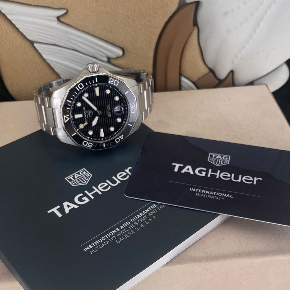 Shop Authentic Tag Heuer Aquaracer Professional 300 Automatic Black Dial Silver Steel Strap Watch for Men - WBP201A.BA0632 - Luxxuri