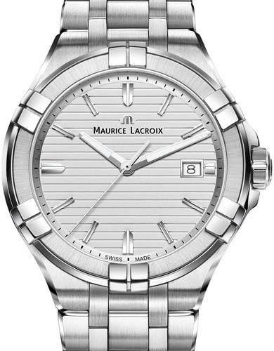 Shop Authentic Maurice Lacroix Aikon Date White Dial Silver Steel Strap Watch for Men - AI1008-SS002-131-1 - Luxxuri